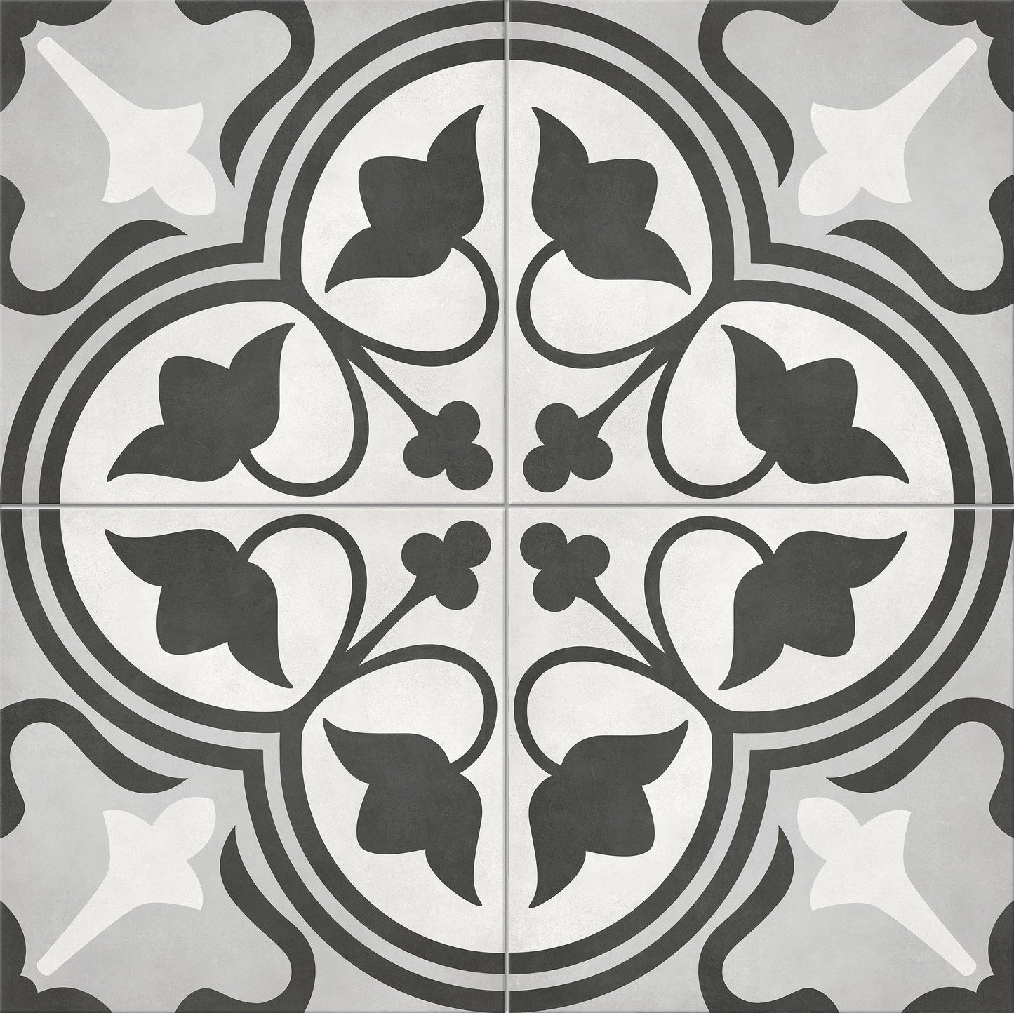 Satori Nouveau Flora Deco 8-in x 8-in Matte Porcelain Encaustic Floor and Wall Tile (0.43-sq. ft/ Piece)