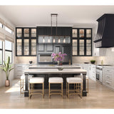 Progress Lighting Glayse 5-Light Antique Bronze Modern/Contemporary Clear Glass Linear Large Hanging Kitchen Island Light