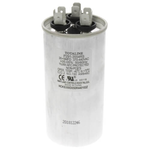 Heil Quaker (ICP) 1186257 capacitor - front view (Product Type: Capacitor; Voltage: 440v)