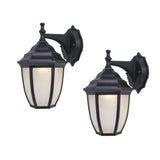 Project Source 2-Pack 11.41-in H Black LED Outdoor Wall Light