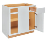 Diamond NOW Arcadia 36-in W x 35-in H x 23.75-in D White Blind 1-Drawer Corner Base Fully Assembled Cabinet (Recessed Panel Shaker Style)
