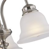 Project Source Fallsbrook 3-Light Brushed Nickel Traditional Chandelier with Etched Glass