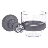 Allied Brass Carolina Crystal Matte Gray Brass Bath Accessory Set