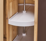 Diamond NOW Denver 36-in W x 35-in H x 23.75-in D Natural Rustic Hickory Lazy Susan Corner Base Cabinet, Fully Assembled