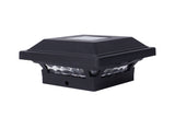 Harbor Breeze 4-in x 4-in 2-Pack 5-Lumen Black Solar LED Outdoor Post Cap Light (3300 K)
