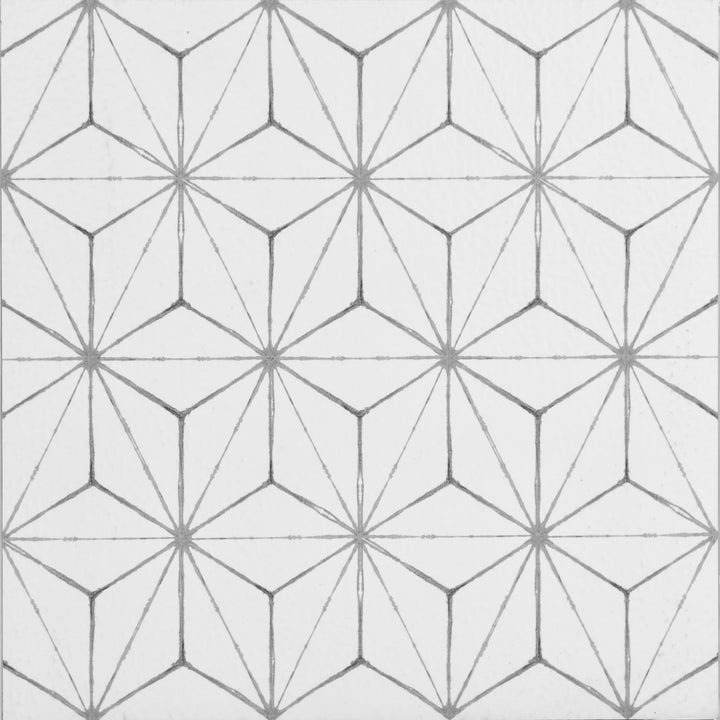 FloorPops White 2.76-mil x 12-in W x 12-in L Water Resistant Peel and Stick Vinyl Tile Flooring