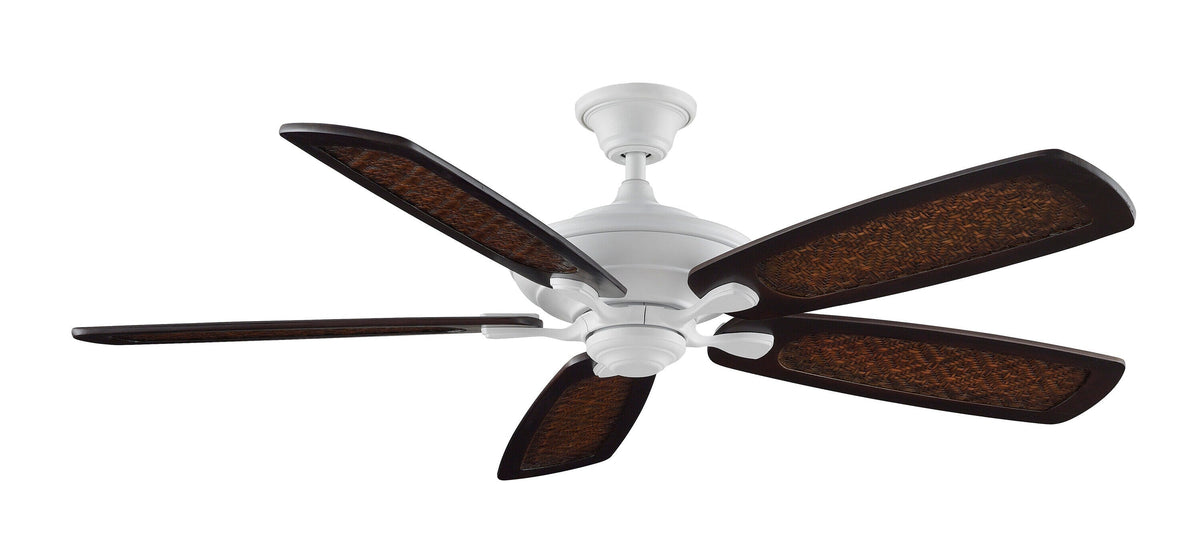 Fanimation myFanimation 60-in Matte White Indoor/Outdoor Ceiling Fan with Remote (5-Blade)