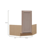 Hampton Partially Assembled 36x34.5x24 in. Corner Sink Base Kitchen Cabinet in Unfinished Beech - Super Arbor