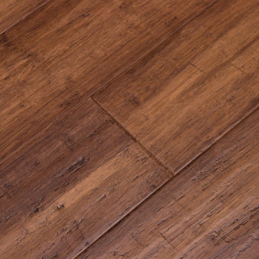 Cali Bamboo Fossilized 5.31-in Bourbon Barrel Bamboo Distressed Engineered Hardwood Flooring (21.5-sq ft)