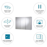 Jacuzzi 36-in x 26-in Rectangle Surface/Recessed Mirrored Medicine Cabinet