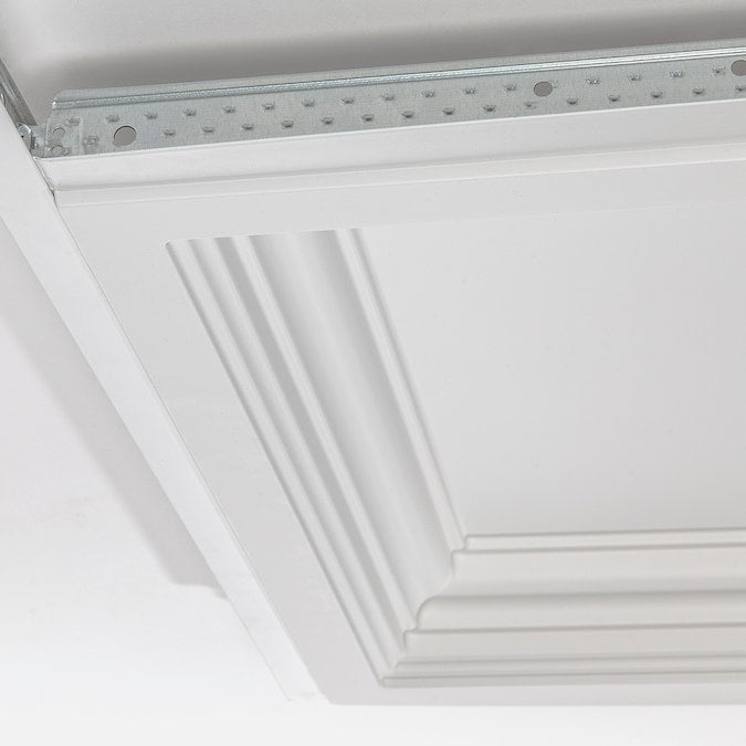 Armstrong Ceilings 2-ft x 2-ft Easy Elegance White PVC Drop Ceiling Tile (1-Pack, 4-sq ft / Case)