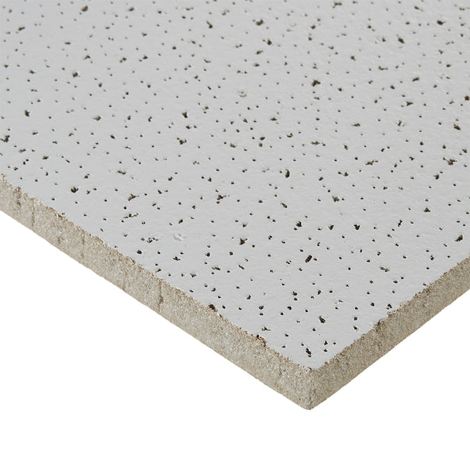 Armstrong Ceilings 4-ft x 2-ft Fine Fissured Contractor White Mineral Fiber Drop Ceiling Tile (8-Pack, 64-sq ft / Case)