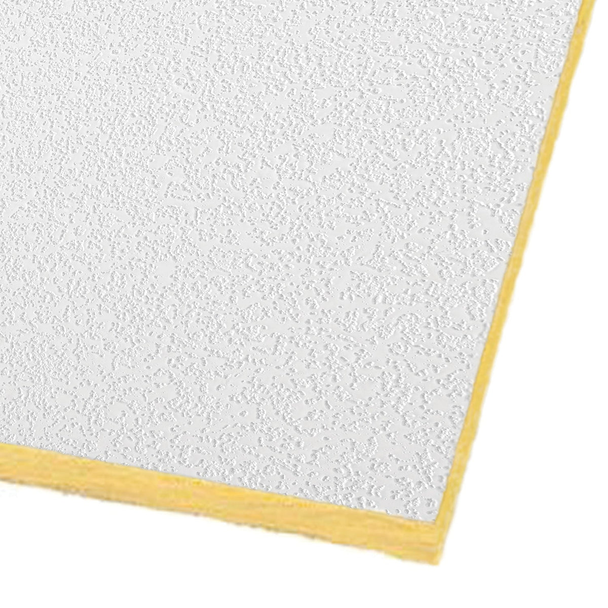 Armstrong Ceilings 48-in x 24-in Random Fissured Fiberglass Contractor Ceiling Tiles, 16-Pack, White Textured, 15/16-in Drop Acoustic Panels