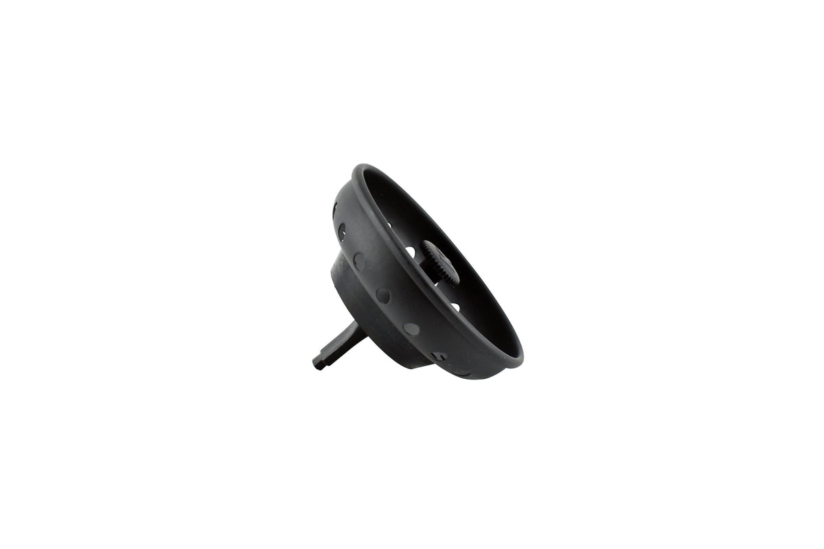 Keeney K5414BLK 4.5-in Black Plastic Rust-Resistant Kitchen Sink Strainer with Lock Mount and Basket