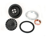 Keeney K5414BLK 4.5-in Black Plastic Rust-Resistant Kitchen Sink Strainer with Lock Mount and Basket