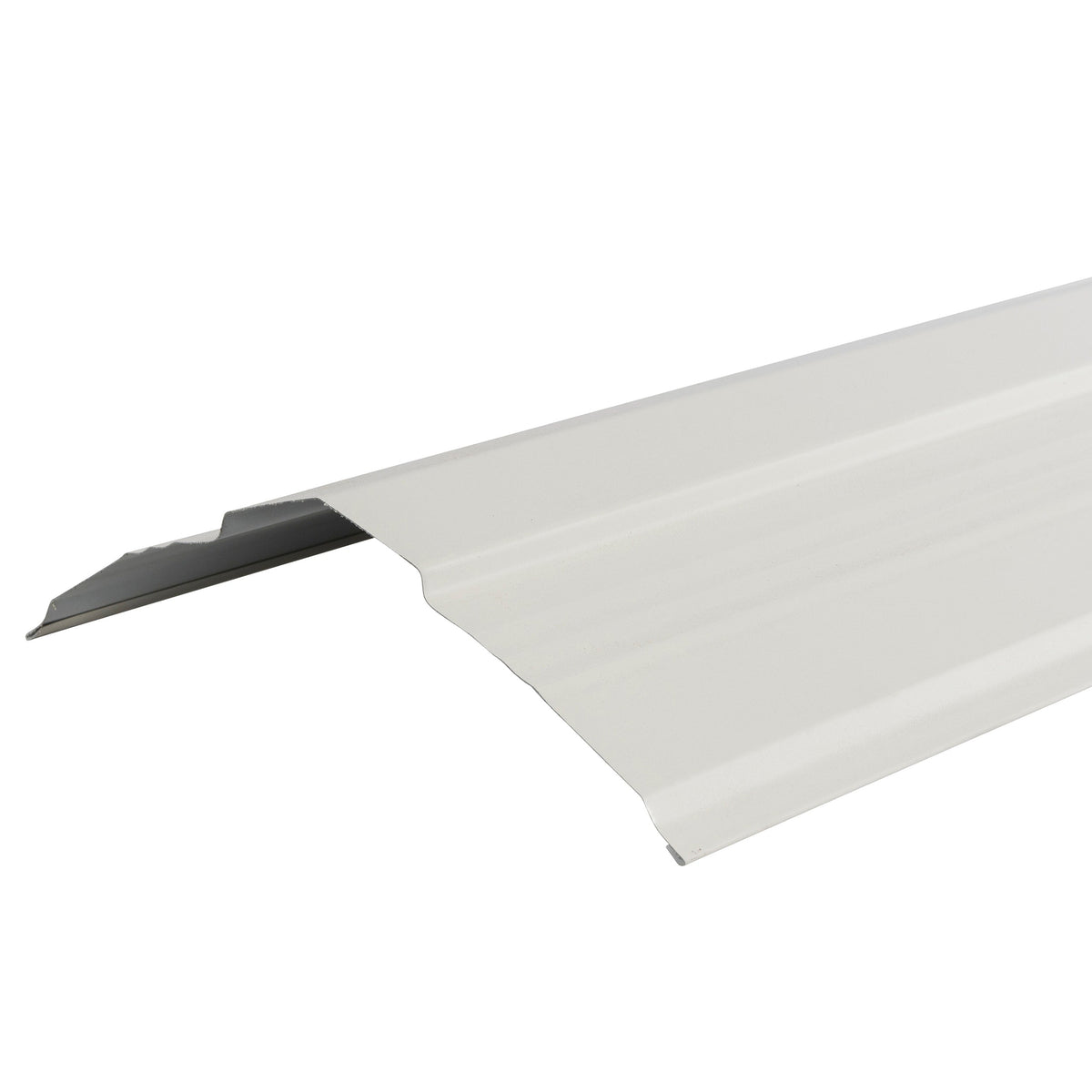 Metal Sales Universal Ridge 14-in x 126-in Steel Roof Panel Ridge Cap – White ColorFit40