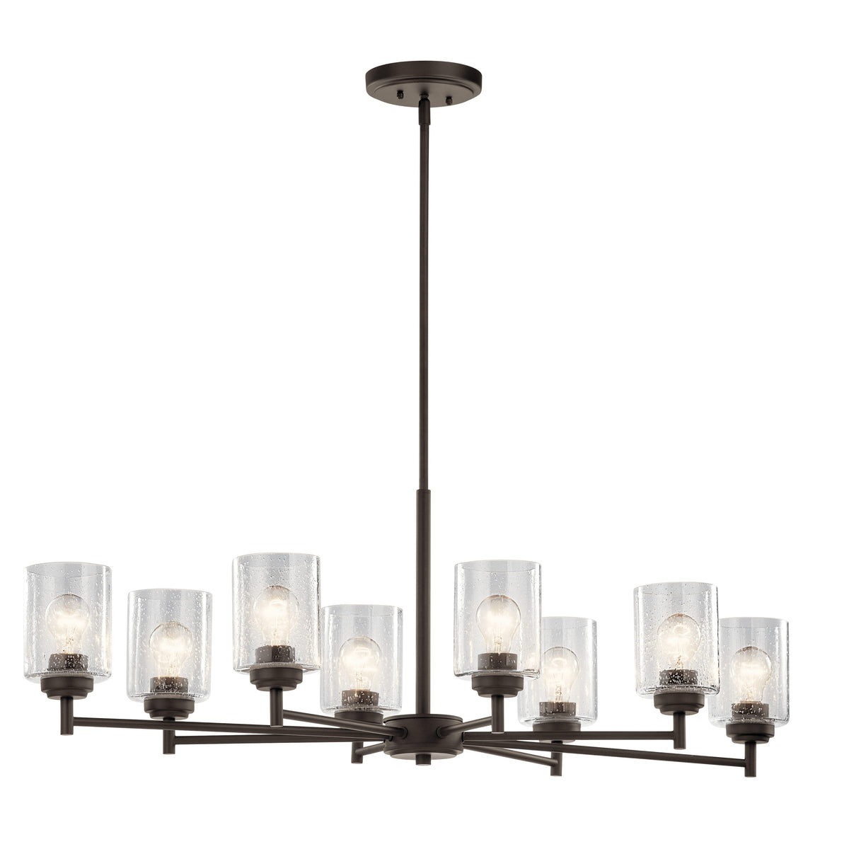 Kichler Winslow 8-Light Distressed Bronze Modern/Contemporary Chandelier
