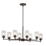 Kichler Winslow 8-Light Distressed Bronze Modern/Contemporary Chandelier