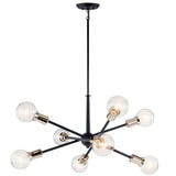 Kichler Armstrong 8-Light Black Mid-century Chandelier