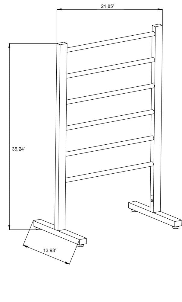 ANZZI Riposte Series 6-Bar Polished Chrome Plug-In Freestanding Towel Warmer, 21.85 x 13.98 x 35.24 in