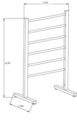 ANZZI Riposte Series 6-Bar Polished Chrome Plug-In Freestanding Towel Warmer, 21.85 x 13.98 x 35.24 in