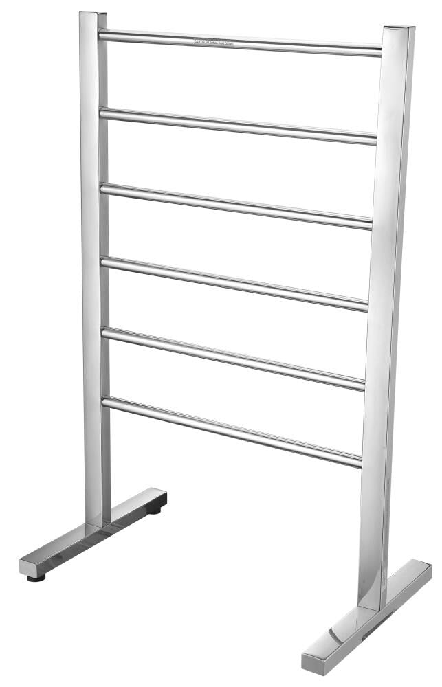 ANZZI Riposte Series 6-Bar Polished Chrome Plug-In Freestanding Towel Warmer, 21.85 x 13.98 x 35.24 in