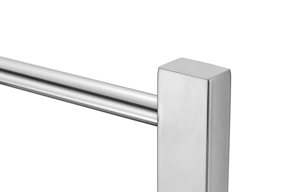 ANZZI Polished Chrome Plug-In Freestanding Towel Warmer, 21.85 x 13.98 x 35.24 in, Kiln Series 6-Bar