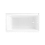 Voltaire 60 x 30 in. Acrylic Right-Hand Drain with Integral Tile Flange Rectangular Drop-in Bathtub in white - Super Arbor