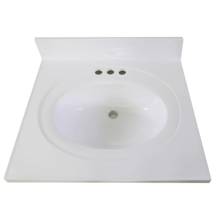 Wyndham RTA 18 in. x 16 in. x 33 in. 1-Door Bath Vanity in White w/ 4 in. Centerset Solid White CM Vanity Top w/ Basin