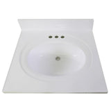 Wyndham RTA 18 in. x 16 in. x 33 in. 1-Door Bath Vanity in White w/ 4 in. Centerset Solid White CM Vanity Top w/ Basin