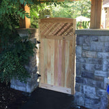 3 ft. x 6 ft. Western Red Cedar Arch Top Supreme Lattice Fence Gate - Super Arbor