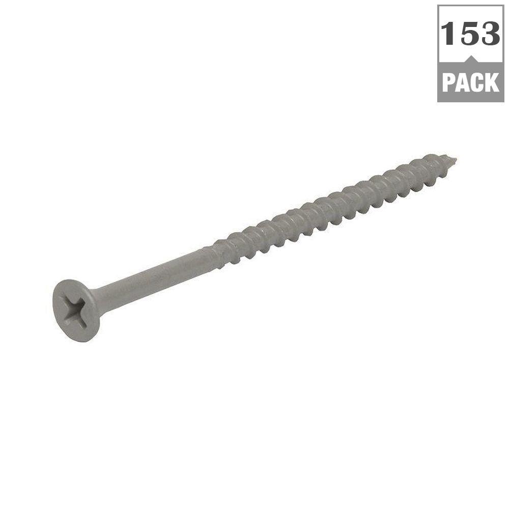 #6 x 1-5/8 in. Philips Bugle-Head Coarse Thread Sharp Point Polymer Coated Exterior Screw (1 lb./Pack)