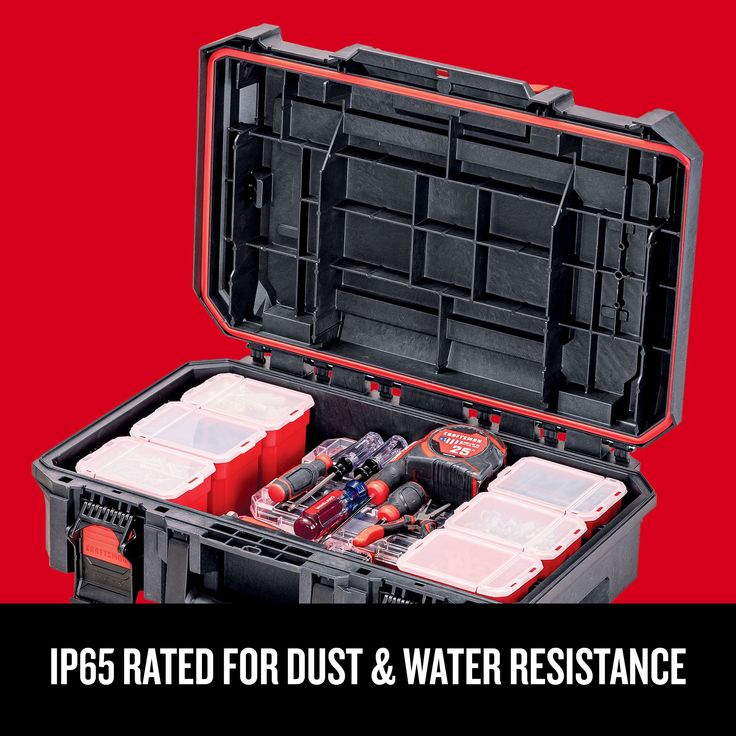 CRAFTSMAN TRADESTACK System 22-in Black Plastic Wheels Lockable Tool Box