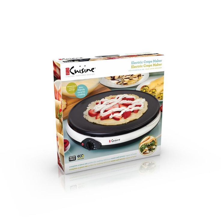 12 in. White Non-Stick Crepe Maker