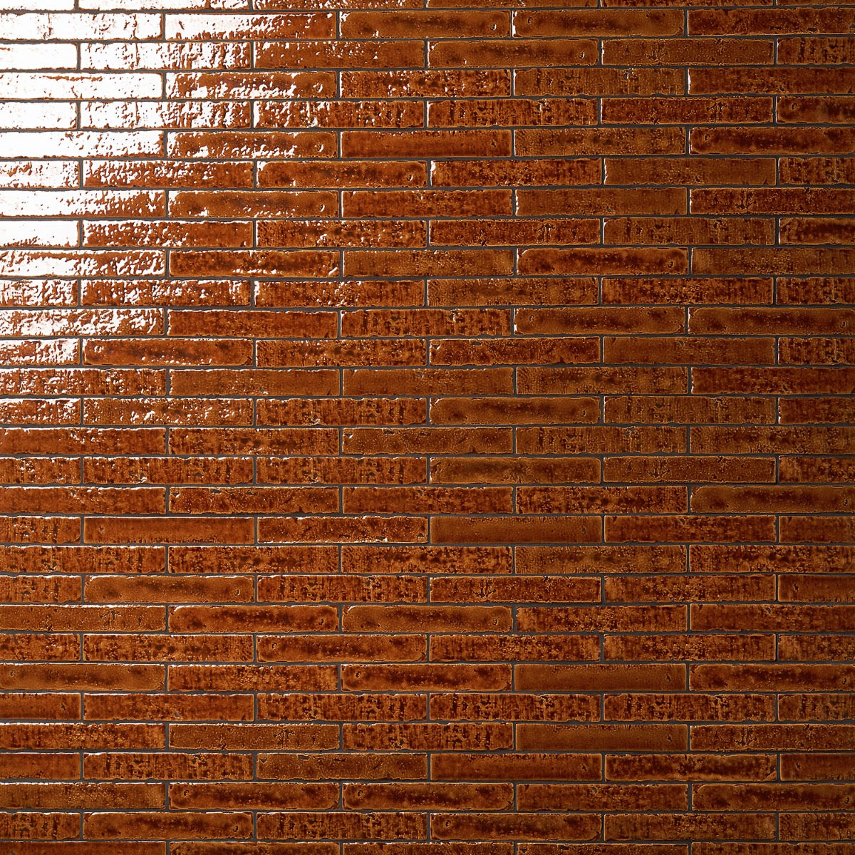 Wabi Sabi Honey Brown 1.5x9 Crackled Glossy Ceramic Tile - Lux Tile