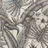 Paula Purroy Gardenia Black and White 24x48 Porcelain Tile