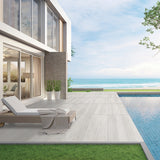 Nashville White 24x48 Matte Porcelain Tile - Travertine Look