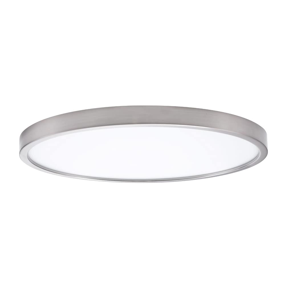 Project Source Adjustable Color Temperature 15-in Brushed Nickel Integrated LED Flush Mount Light