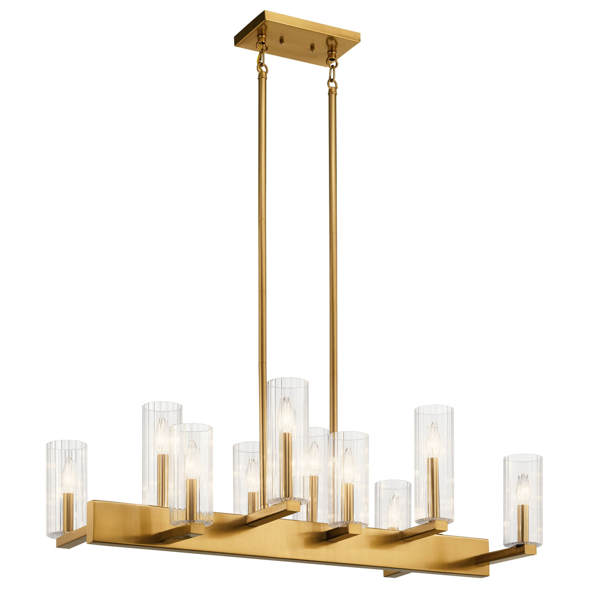 Kichler Cleara 10-Light Gold Transitional Chandelier