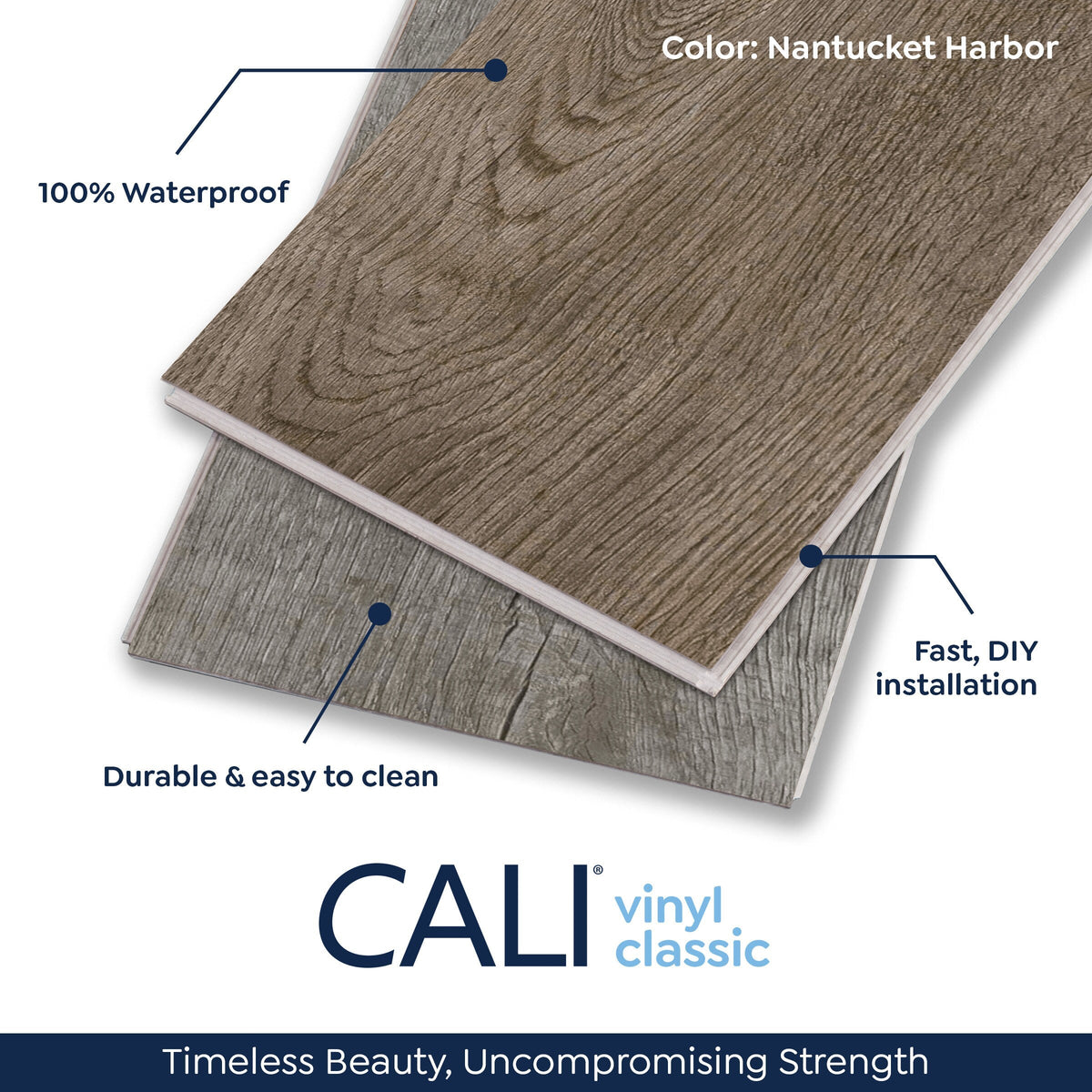 CALI Vinyl Pro Classic 10-Piece 7.12-in x 48-in Nantucket Harbor Luxury Vinyl Plank Flooring
