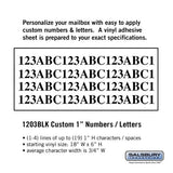 Custom Numbers and Letters - Horizontal White Vinyl 1 Inch High