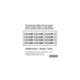 Custom Numbers and Letters - Horizontal White Vinyl 1 Inch High