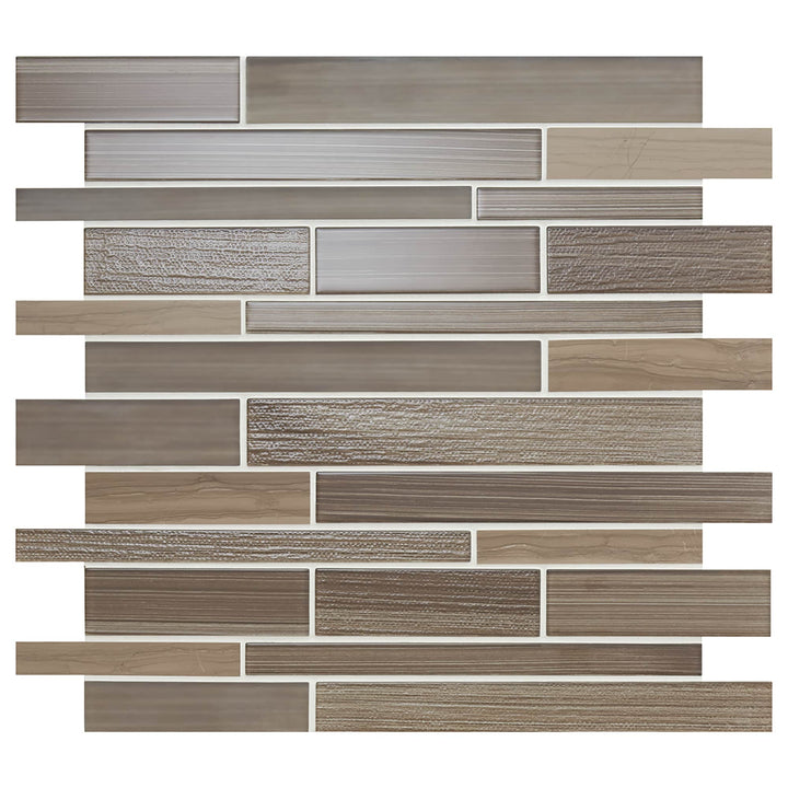 Daltile Serentina Solitude 12-in x 12-in Multi-finish Glass/Stone Patterned Multi-shaped Mosaic Wall Tile product image