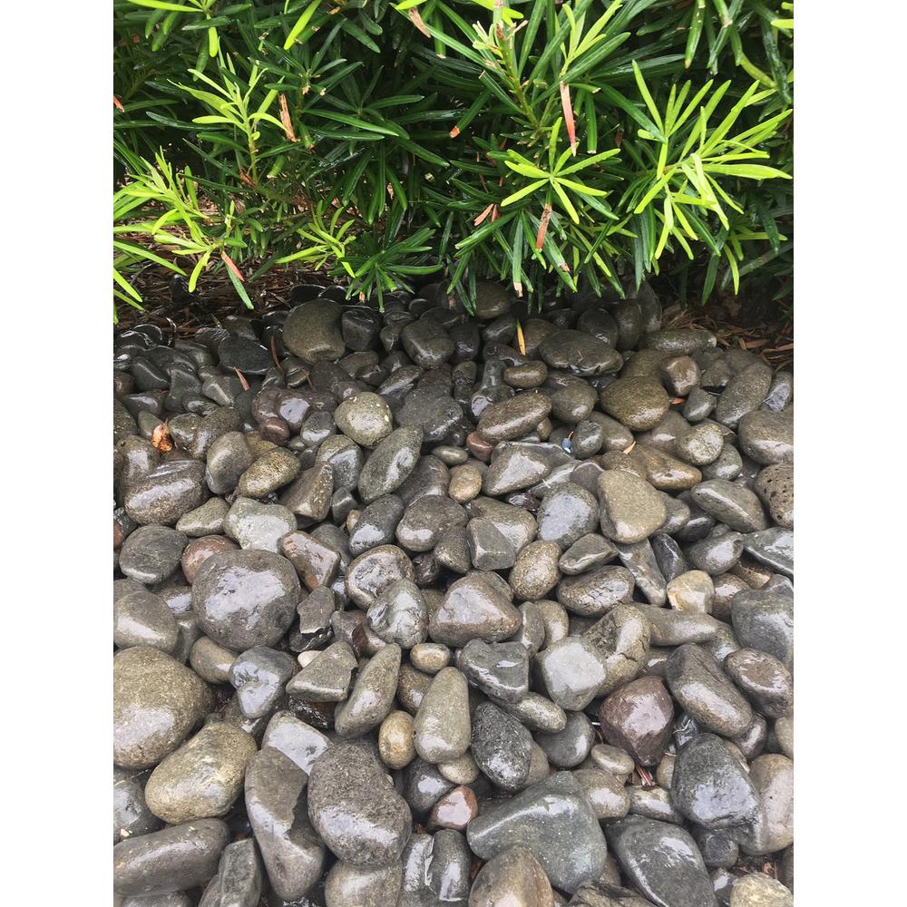 Rain Forest 1 in. to 3 in., 2200lb. Grey Caribbean River Pebbles Super Sack - Super Arbor