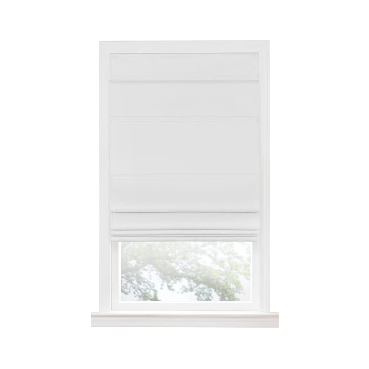 Achim Blackout Cordless Roman Shade, White, 33 in W x 64 in L