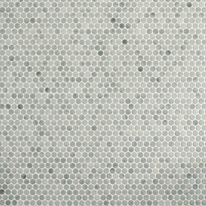 Seafoam Mist Matte Penny Porcelain Mosaic