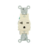20 Amp Commercial Grade Double-Pole Single Outlet, Light Almond - Super Arbor