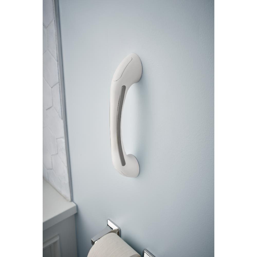 Delta 500 Series 9-in White Wall Mount Grab Bar