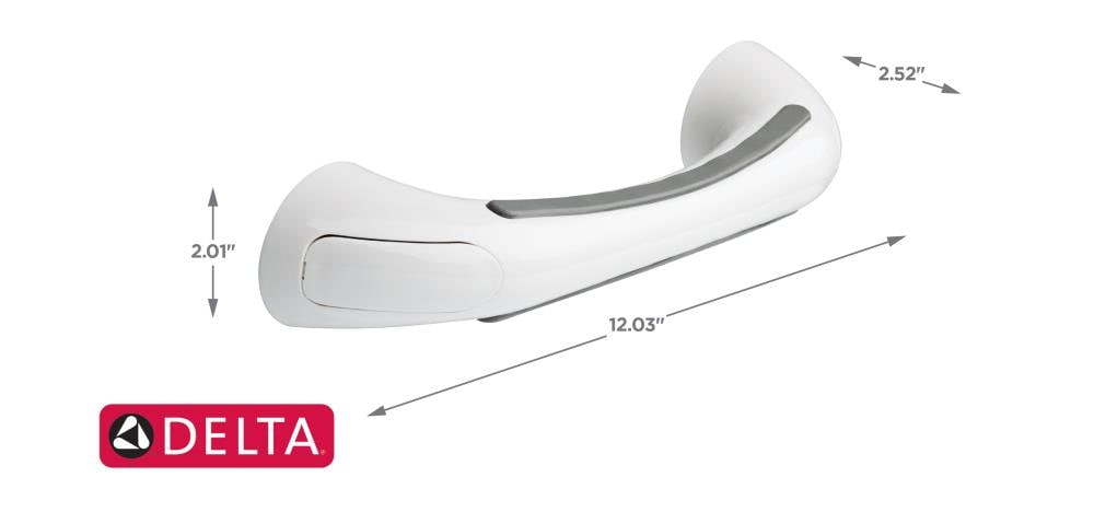 Delta 500 Series 9-in White Wall Mount Grab Bar