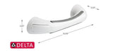 Delta 500 Series 9-in White Wall Mount Grab Bar